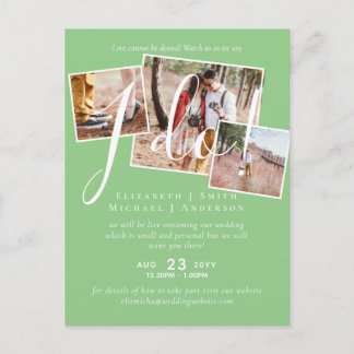 Livestreaming Watch Us Say I Do! PHOTO Wedding Postcard