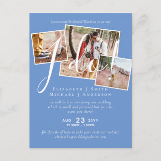 Livestreaming Watch Us Say I Do! PHOTO Wedding Postcard