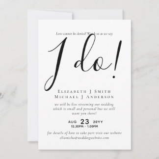 Livestreaming Wedding Invites - Watch Us Say I Do!