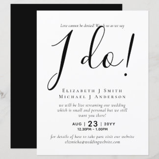 Livestreaming Wedding Invites - Watch Us Say I Do!