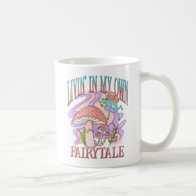 Livin’ In My Own Fairytale – Frog & Mushroom Coffee Mug (Right)
