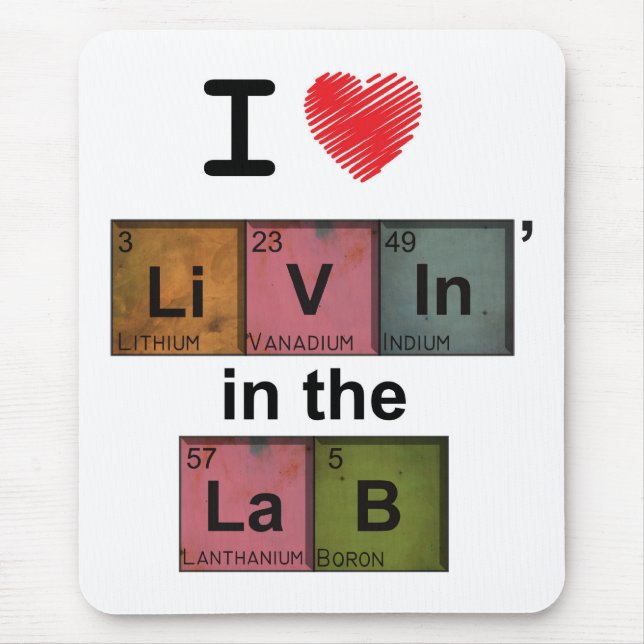 livin_in_the_lab mouse pad (Front)