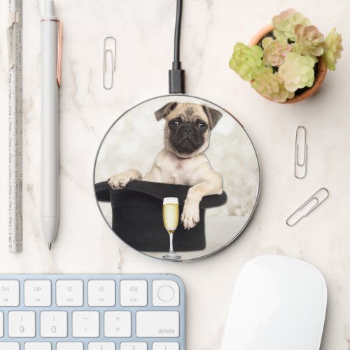 Livin It Up Pug Dog Wireless Charger