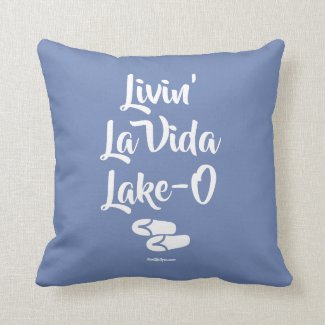 Livin' La Vida Lake-O™️ pillow blue grey