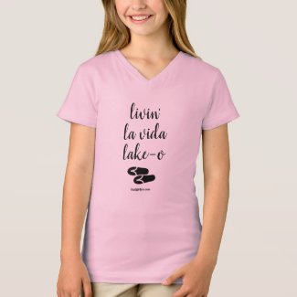 Livin' La Vida Lake-O™ Sandal girl's dark on light T-Shirt