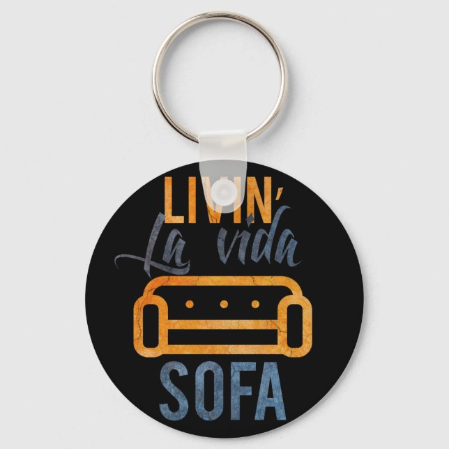 Livin' la vida sofa keychain (Front)