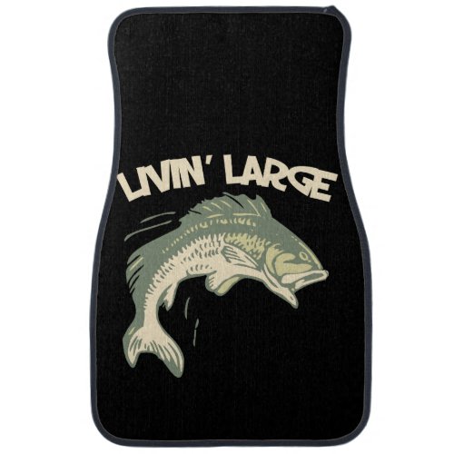 Livin large largemouth bass fishing car mat