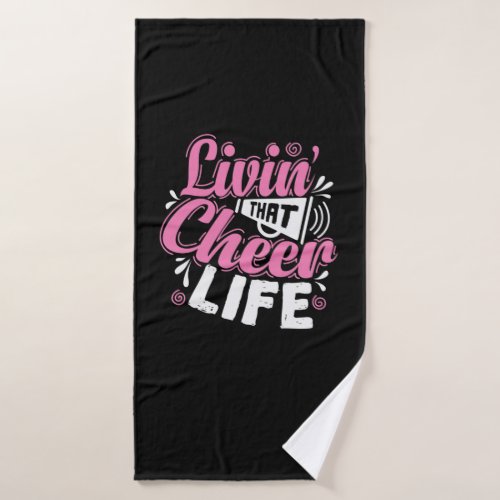 Livin that Cheer Life Cheerleader Sport Bath Towel