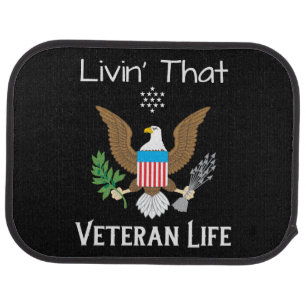 Livin' That Veteran Life Car Mat Set