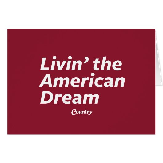 Livin' the American Dream (Front Horizontal)