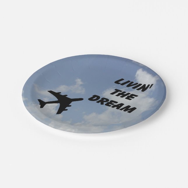Livin' the Dream paper plates (Angled)