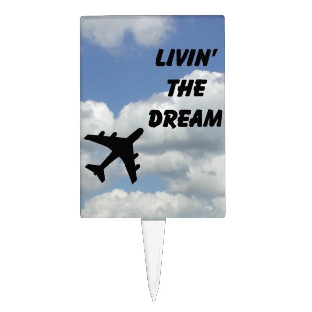 Livin' the Dream rectangle pick (Front)