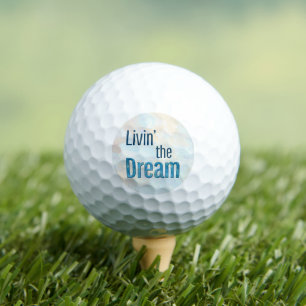 Livin' the Dream Sky Background Golf Balls