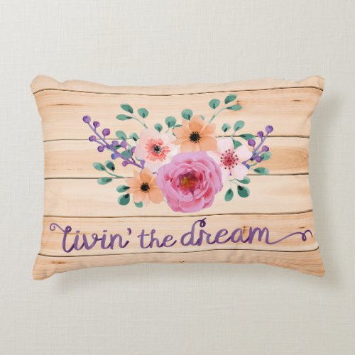 Livin the dream throw pillow