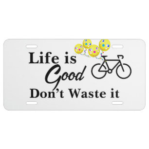 Living a Good Life License Plate