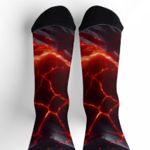 Living abstract lava heart socks