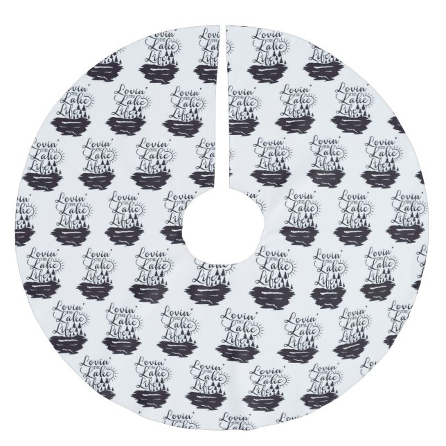 **LIVING AT THE LAKE** BRUSHED POLYESTER TREE SKIRT (Front)