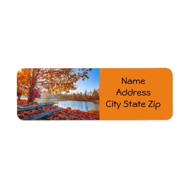 "LIVING AT THE LAKE" FALL RETURN ADDRESS LABEL (Front)