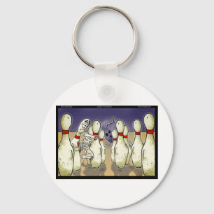 Living Bowling Will Funny Gift, Tees, Cards Etc Keychain