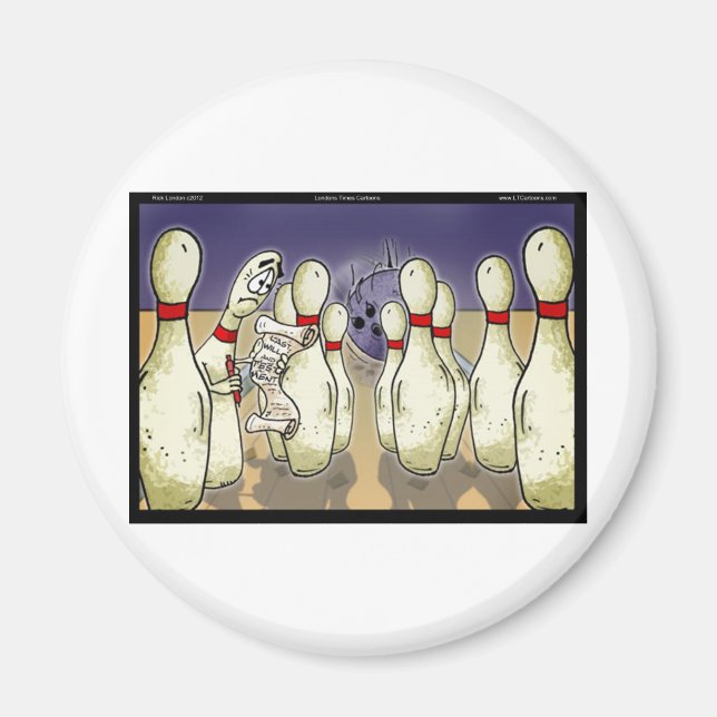 Living Bowling Will Funny Gift, Tees, Cards Etc Magnet (Front)
