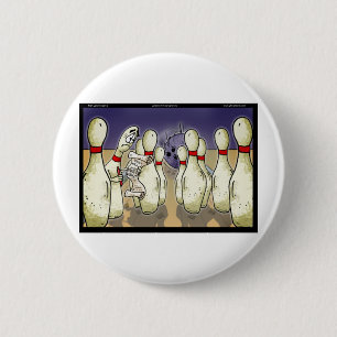 Living Bowling Will Funny Gift, Tees, Cards Etc Pinback Button