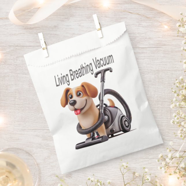 Living Breathing Vacuum Dog Favor Bag (Clipped)
