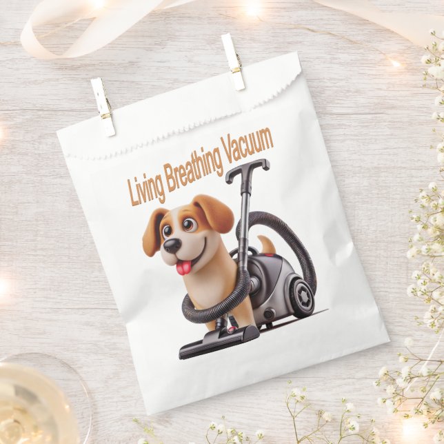 Living Breathing Vacuum Dog Favor Bag (Clipped)