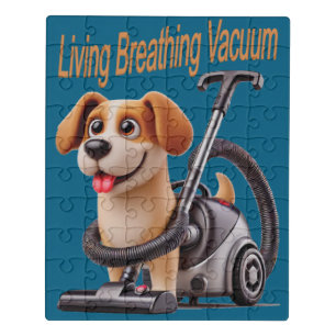 Living Breathing Vacuum Dog Jigsaw Puzzle