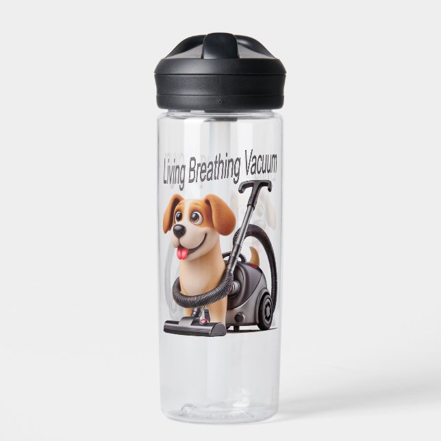 Living Breathing Vacuum Dog Water Bottle (Front)