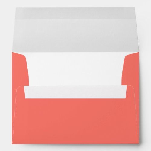 Living Coral Chic Elegant Wedding Trendy Envelope