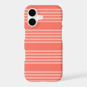 Living coral five stripes pattern iPhone 17 case