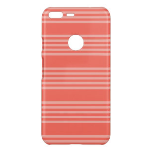 Living coral five stripes pattern uncommon google pixel XL case
