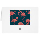 Living coral flamingo pattern cards (Back Horizontal)