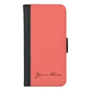 Living Coral iPhone 8/7 Wallet Case