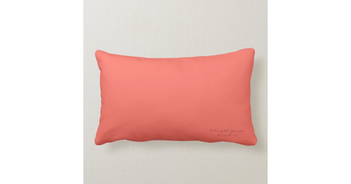 Living Coral Lumbar Pillow