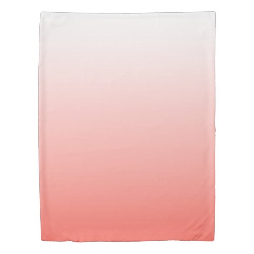 Living Coral OMBRE Duvet Cover