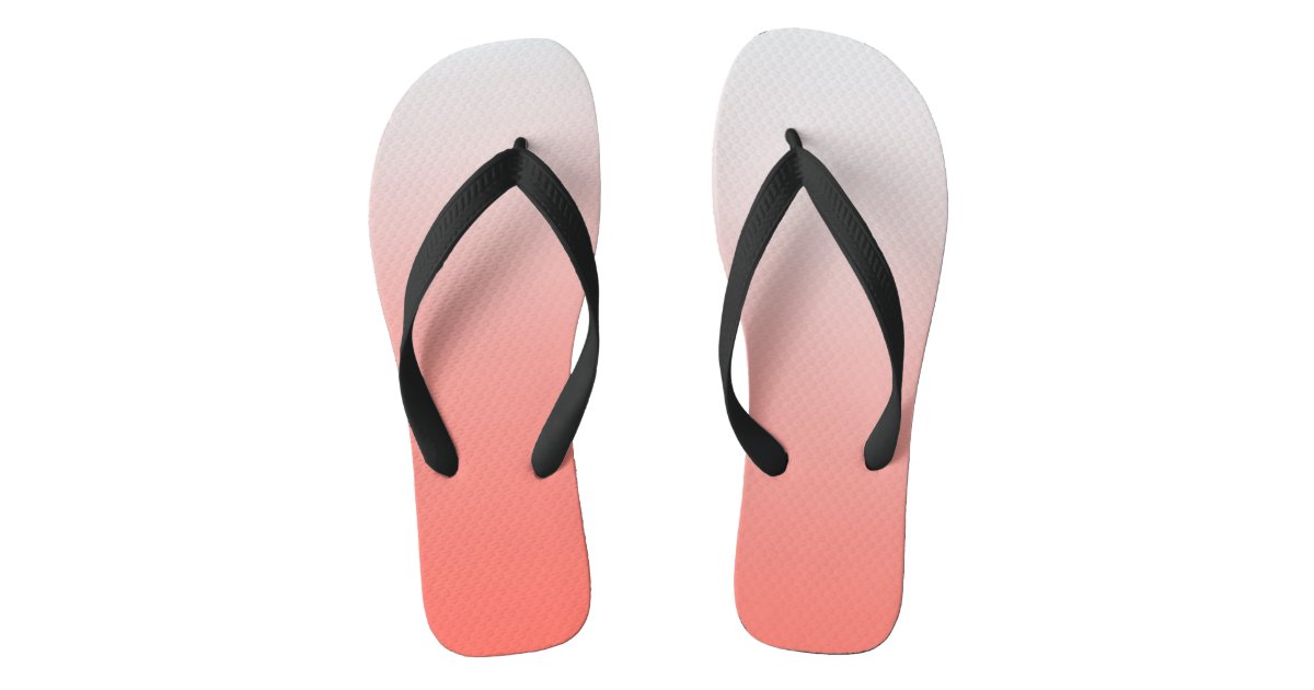 coral color flip flops