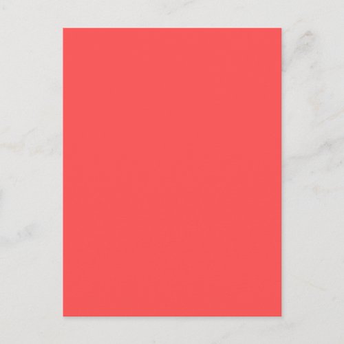 Living Coral Orange Personalized Salmon Pink Color Postcard