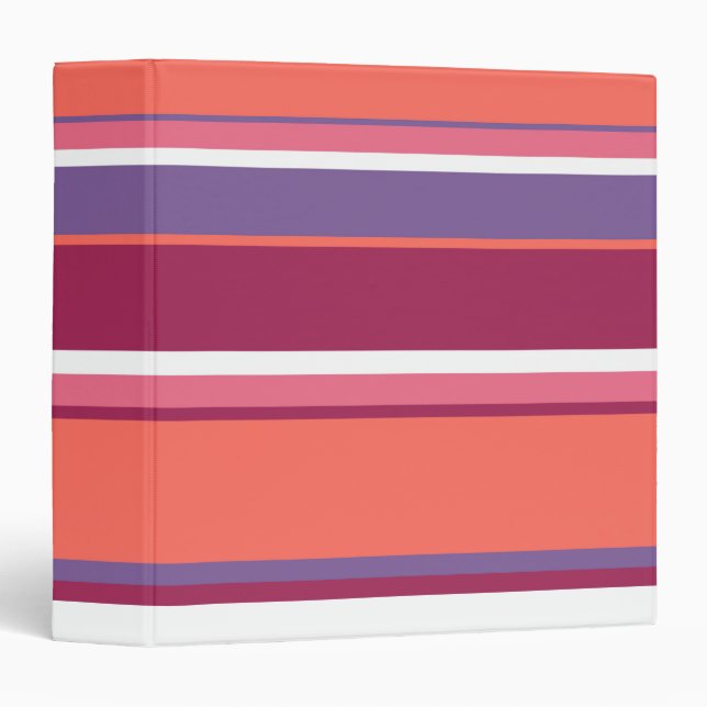 Living coral, red and violet 3 ring binder (Front/Spine)
