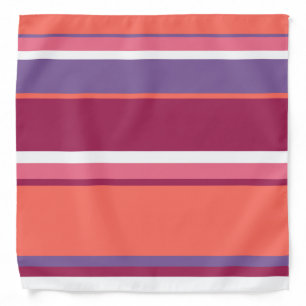 Living coral, red and violet bandana