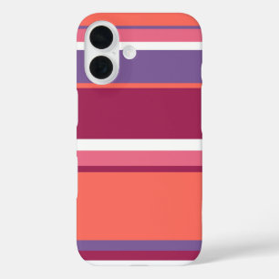 Living coral, red and violet iPhone 16 case