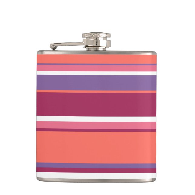 Living coral, red and violet flask (Front)