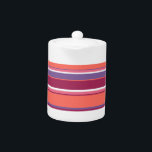 Living coral, red and violet teapot<br><div class="desc">Living coral,  red and violet</div>