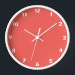 Living Coral Solid Color  Clock<br><div class="desc">Living Coral Solid Color. Modern Color.</div>