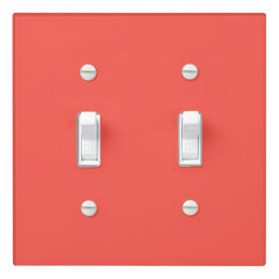 Living Coral Solid Color Light Switch Cover