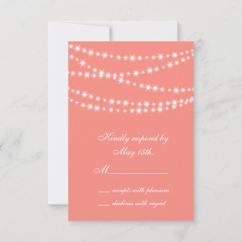 Living Coral Twinkle Lights RSVP