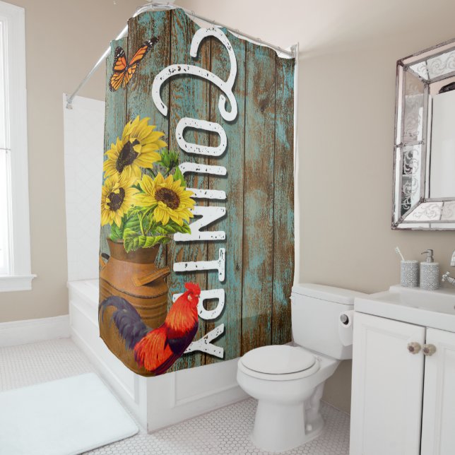 Living Country Charm | Rustic Elegance in Every  Shower Curtain (In Situ)