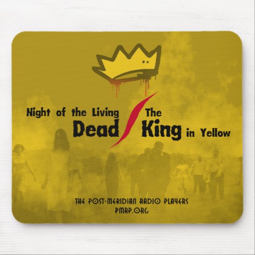 Living DeadKing in Yellow mousepad with crown