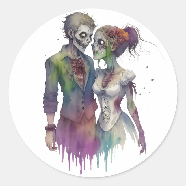 Living Dead Sweetheart  Classic Round Sticker (Front)