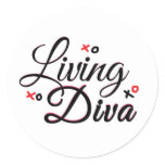 Living Diva Classic Round Stickers